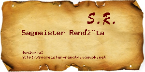 Sagmeister Renáta névjegykártya
