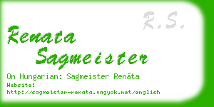 renata sagmeister business card